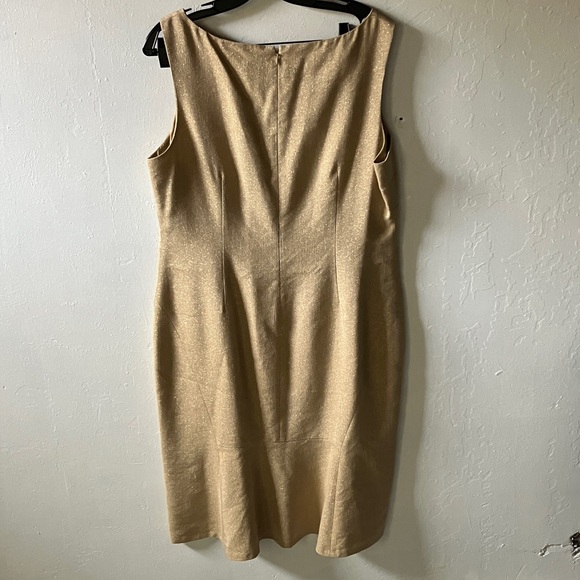 Glamorous Gold Lafayette 148! Sleeveless Dress - Picture 2 of 10